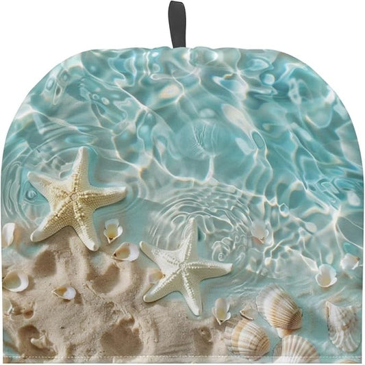 Hudotybom Beach Starfish Tea Cozy for Teapot - Insulated Large Teapot Cover to Keep Warm Tea Kettle - Machine Washable Coffee Pot Cloth - Kitchen Home Decorations