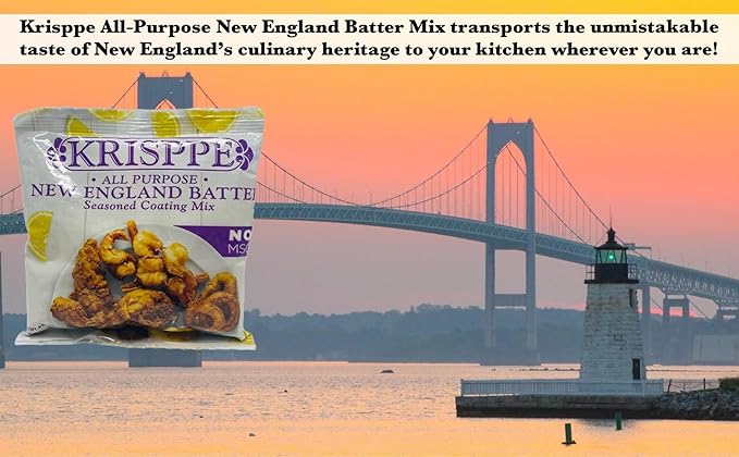 Krisppe All Purpose New England Style Batter Mix for Rhode Island Clam Cakes & Fritters (3 Pack)