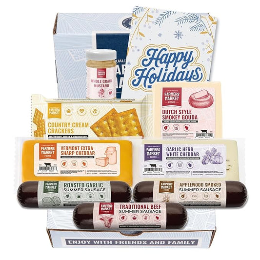 Farmers Market, Gluten Free, Keto, Paleo, Low Sodium, Zero Sugar, Christmas Charcuterie Board, Holiday Meat and Cheese Gift Baskets, Traditional Assortment