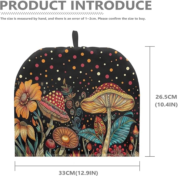 Mushroom Print Tea Cozy Cover Warmth Keep Tea Kettle Cover Teapot Cozy Tea Pot Cozies Heat Resistant Teapot Protector Home Kitchen Accessories D챕cor