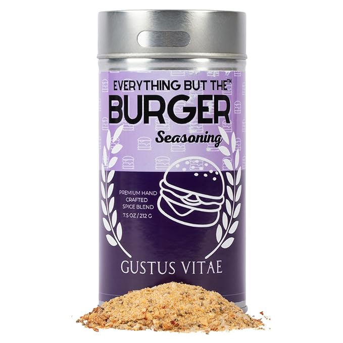 Everything But The Burger Seasoning | Gourmet Seasoning | Artisanal Spice Blend | All Natural | Non GMO | Hand Crafted | Made In USA | 7.5 oz (213g) | Small Batch | Gustus Vitae | #560
