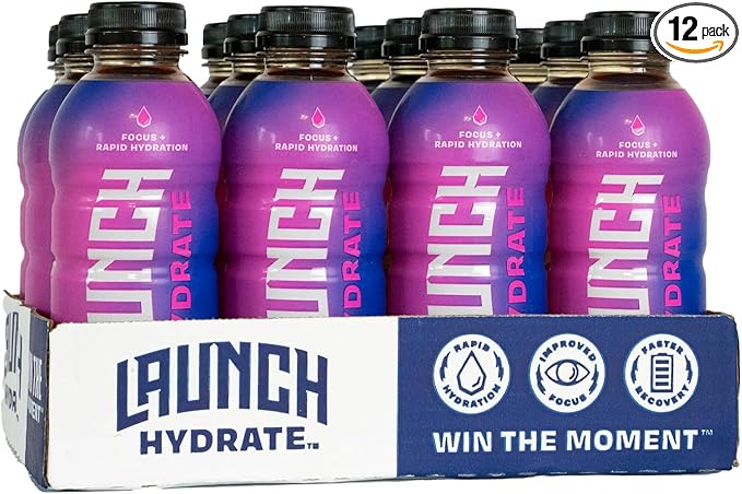 Sports Drink- 12 Pack - Real Cane Sugar 3x Electrolytes, All-Natural Hydration with Cognizin for Mental Focus, Real Fruit & Vegetable Juice, No Artificial Dyes ??Strawberry Lemon Flavor ??Trusted by Perfect Game