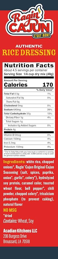 Ragin Cajun Rice Dressing 8oz (Pack of 3)