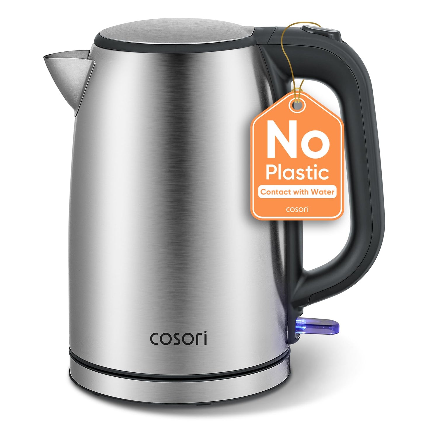 Cosori Stainless Steel Electric Kettle, No Plastic Contact with Water, 1.7L
