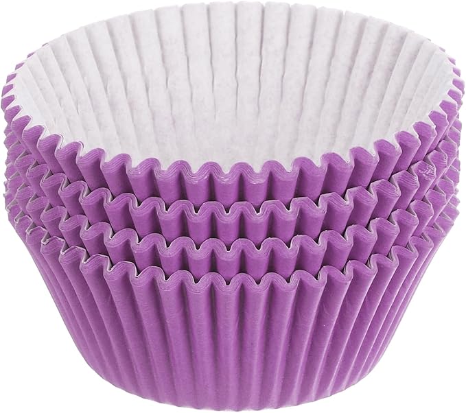 uxcell 100 Pcs Cupcake Liners, Muffins Paper Baking Cups Wrappers Standard Greaseproof for Baking Cupcake Wrapper, Purple