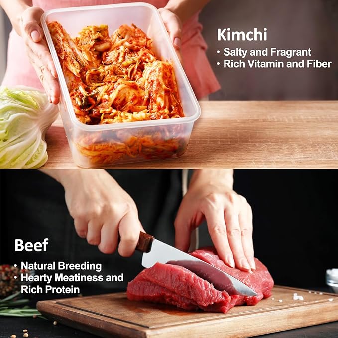 Yimi Kimchi and Beef Seasoning Mix, Spicy Flavor, Finely Ground Powder for Stew, Soup, Noodles, Vegetables, Tteokbokki, BBQ and More, Korean Style, 9 Oz