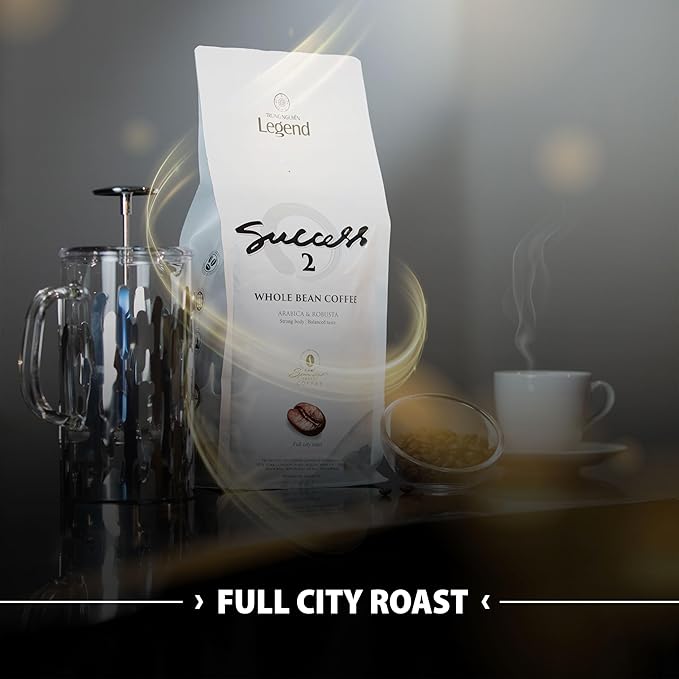 TRUNG NGUYEN LEGEND SUCCESS 2 Full-City Roasted Whole Bean Coffee, Bold & Mild Aroma, 35 Oz Bag, Robusta & Arabica Vietnamese Energy Coffee Beans - Specialized for Ice Coffee