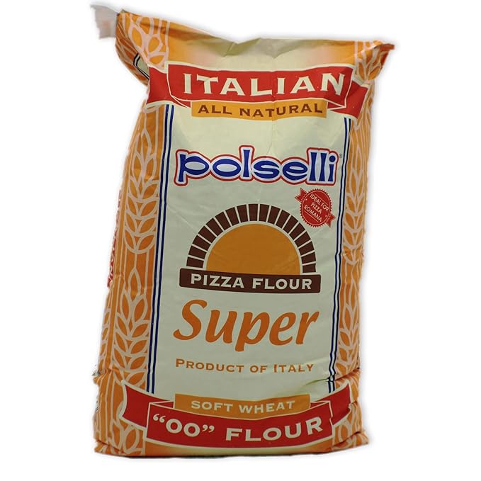 SUPER, Tipo 00 double Zero Flour, for Pizza, Bread, Pastas, and more, Specifically formulated for Roman Pizza, All Natural, Unbleached, Unbromated, No Additives, Formulated for a 72+ hour rise, (25 kg) 55 lbs by Polselli