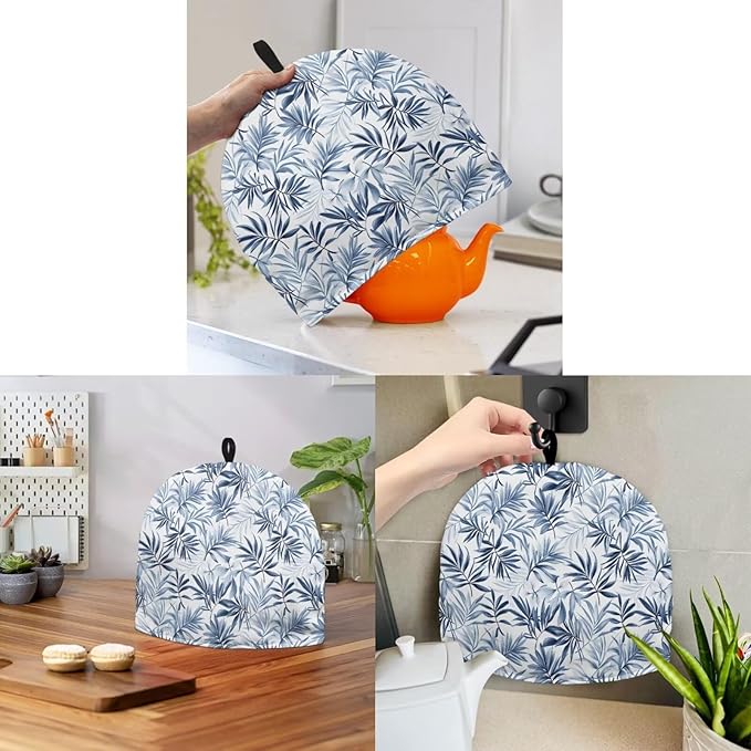 Tropical Leaves Insulated Tea Cozies for Party Decor Anti Stains Scratch Tea Cosy Covers Universal Fit Teapot Warmer Cover