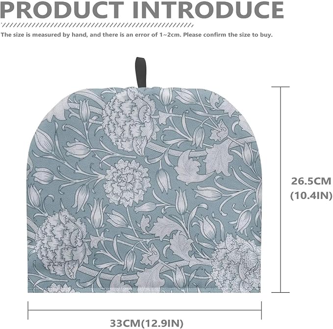 Blue William Morris Pattern Tea Cozy Kitchen Kettle Dust Cover Washable Teapot Dust Tea Kettle Cover for Tea Pot Christmas Decorative Kitchen竊뉰lue竊?"<div>