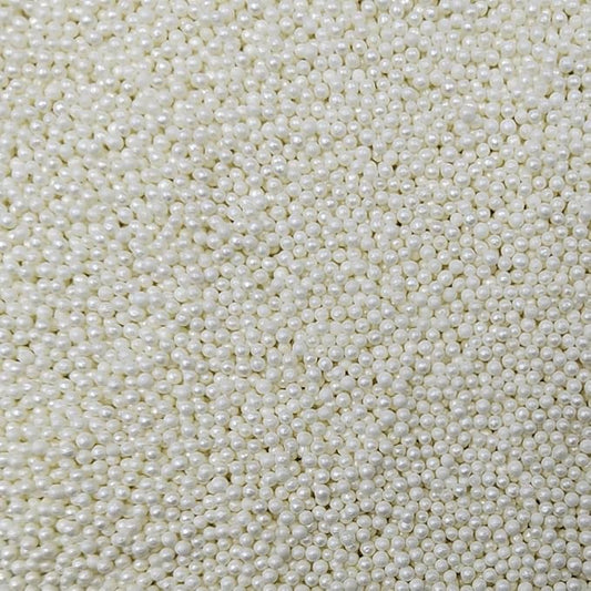 Homankit White Nonpareils Sprinkles Edible Cookie Decorations Mini Pearls for Decorating Cake, Baking, Cupcake Toppers, Ice Cream, Donuts 3.88 Ounce