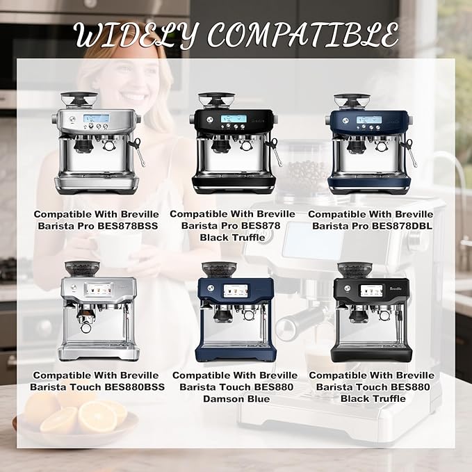 6 Pack Replacement Water Filter for Breville Espresso Machine Barista Touch Bes880, Oracle Touch BES990, Barista Pro BES878, Oracle BES980, Dual Boiler BES920 Bambino ClaroSwiss Sage (6)