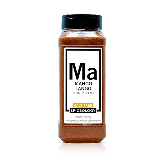 Spiceology ??Mango Tango Salt-Free Seasoning ??Sweet, Tangy Chamoy-Inspired Spice Blend with Real Dried Mango, Paprika, and Chili Peppers ??Perfect for Fruits, Smoothies, Salads, and More ??20 oz