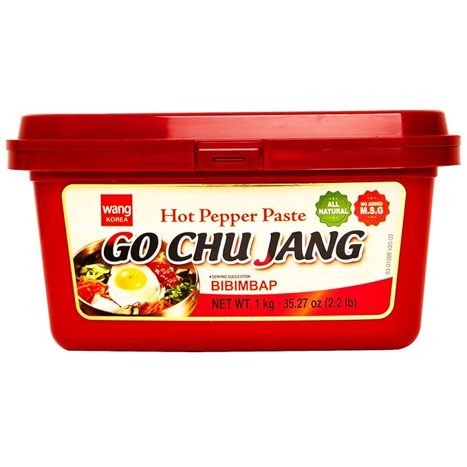 Wang Gochujang - Traditional Korean Red Chili Pepper Paste, Made with All Natural Ingredients, Non-GMO and MSG-Free, 2.2 Lb (Pack of 1) - Spicy, Sweet and Deep Flavor