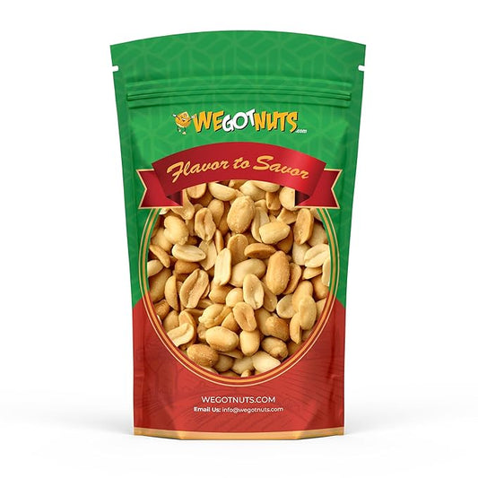 Peanuts Dry Roasted Unsalted, Blanched, 5 Pound Bulk Bag - We Got Nuts,
