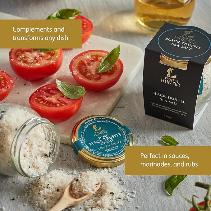 TruffleHunter - Flaked Black Truffle Cornish Sea Salt - 4.94 Oz