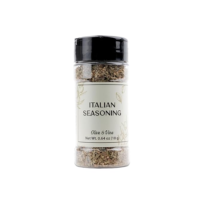 Olive & Vine Italian Seasoning, Herb Blend, Use in Pasta, Pizza, Salads, Rich Tradition, Authentic Taste, For Global Recipes (0.64 Ounce)
