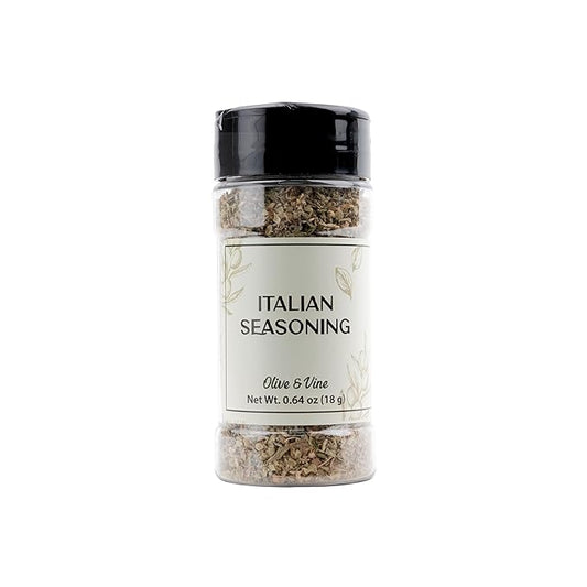 Olive & Vine Italian Seasoning, Herb Blend, Use in Pasta, Pizza, Salads, Rich Tradition, Authentic Taste, For Global Recipes (0.64 Ounce)