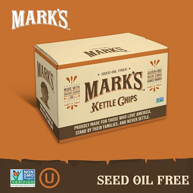 MARK???Kettle Cooked Avocado Oil Potato Chips, Variety Pack ??Seed Oil & GMO Free | 3-Flavor Variety Pack, 5 oz (Pack of 3) | Gluten Free, Non-GMO Chips for Clean & Healthy Snacking
