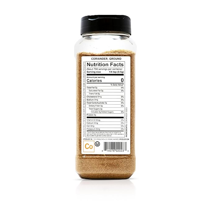 Spiceology – Ground Coriander Spice – Fresh-Ground Coriander Seed for Curries, Dry Rubs, Baking, Spice Blends, Marinades, and Middle Eastern Dishes – 14 oz