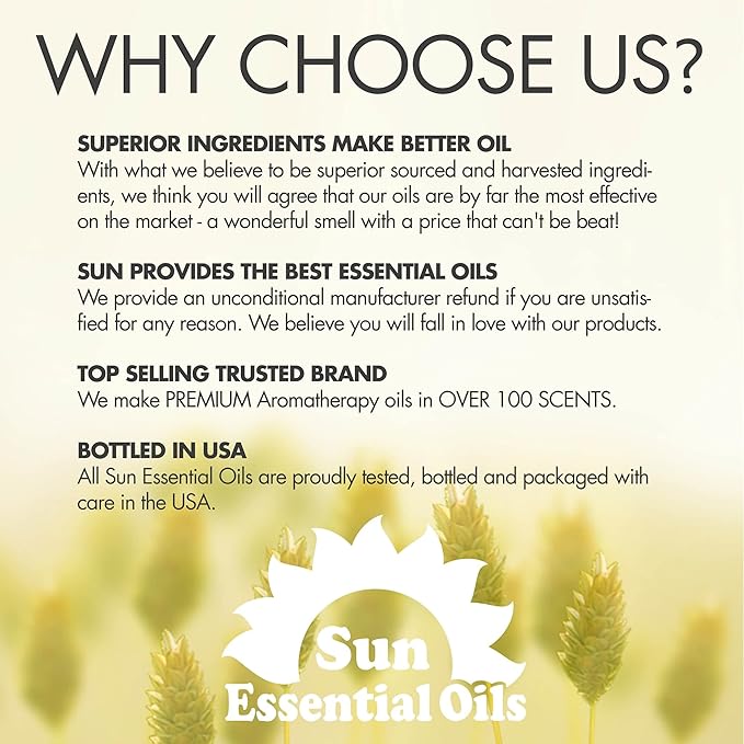 Sun Essential Oils ??4 oz Australian Sandalwood Essential Oil with Dropper for Diffuser, Skin, Aromatherapy Massage, Humidifier, Scent for Candle, Lotion & Soap Making at Home, Fragrance for Room