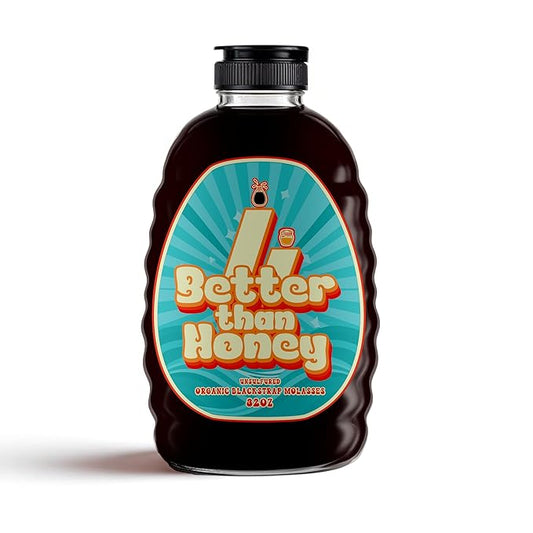 Better Than Honey Organic Blackstrap Molasses 32oz– Unsulphured Natural Molasses with Rich Flavor for Baking, Coffee, Smoothies, Pancakes & Everyday Kitchen Use