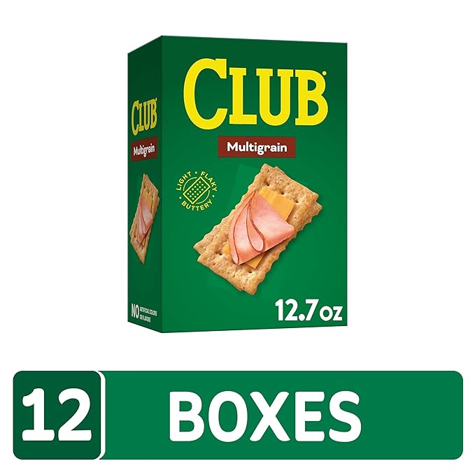 Club Crackers, Lunch Snacks, Snack Crackers, Multigrain, 152.4oz (12 Boxes)