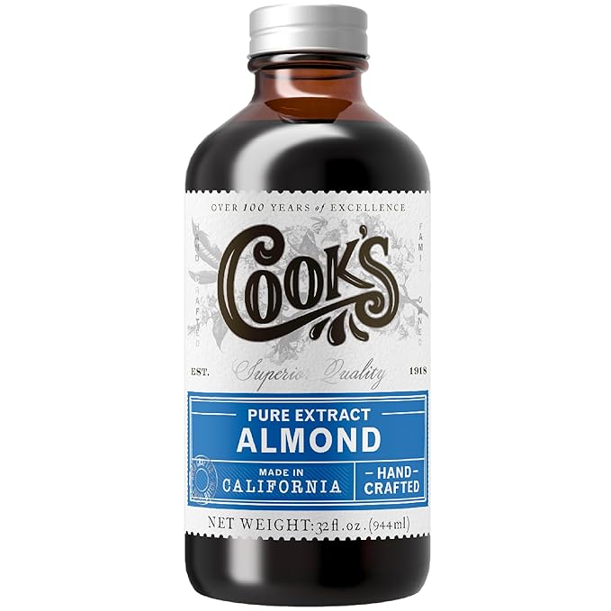 Cook?™s, Pure Almond Extract for Baking, Cooking, and Mixology, Allergen Free Almond Flavoring Extract, 32 oz