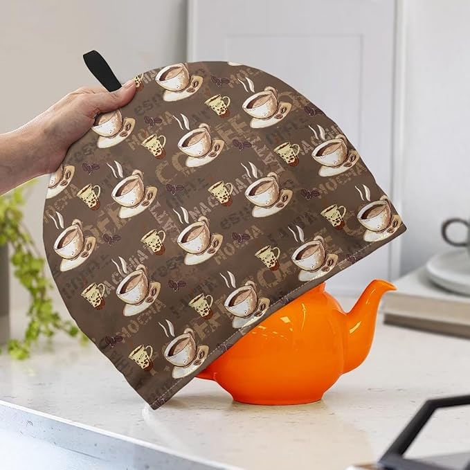 Hudotybom Coffee Tea Cozy for Teapot, Insulated Large Teapot Cover to Keep Warm Tea Kettle Machine Washable Coffee Pot Cloth Covers Kitchen Home Decorations for Housewife Mom