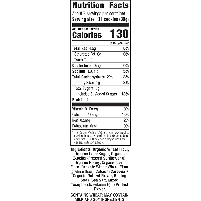 Annie's Organic Baked Bunny Graham Snacks, Easter Treats, Honey, 7.5 oz (Pack of 12)