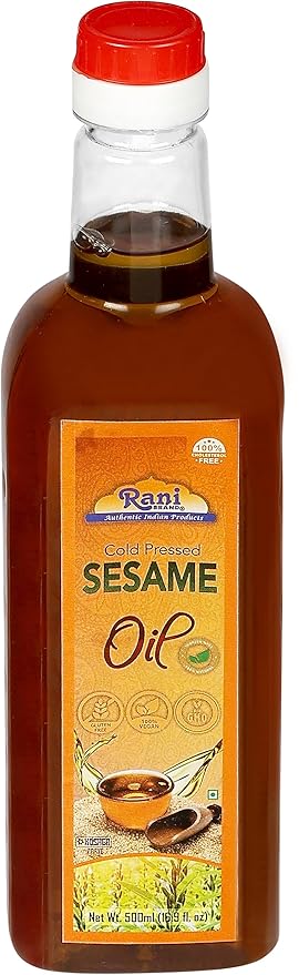 Rani Premium Oils Combo Set of 3 - Peanut Oil, Mustard Oil, Sesame Oil 16.9 Ounce (500ml) ~ Cold Pressed | 100% Natural | Kosher | NON-GMO | Vegan | Gluten Free