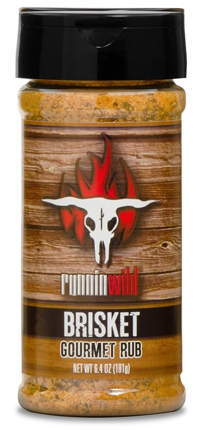 Gourmet Brisket Seasoning | Brisket Rub for Smoker or Grill | No Artificial Flavors | No MSG added | Runnin??Wild Foods, 6.4 ounces