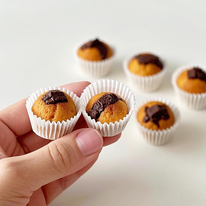 1000 Pcs 1 Inch Mini Muffin Liners,Muffin Liner for Baking White Cupcake Papers Baking Cup Liners,Used for 48 Cup Mini Muffin Pan