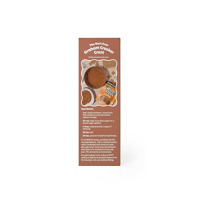 Must Love Chocolate Graham - 2 Pack - No Added Sugar, Sweetened with Dates - Great for Pie Crust, Mini S'mores - Simple Ingredients, Vegan, Plant-Based - Healthy Snacking for Whole Family, 5 Oz each