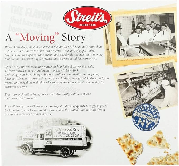 Streit's Unsalted Matzo - Thin & Crispy, Non-GMO, Sodium Free, Low Fat, Vegan, Family Owned, Kosher Certified, Pair with Soups, Spreads & Salads (11oz, Pack of 3)