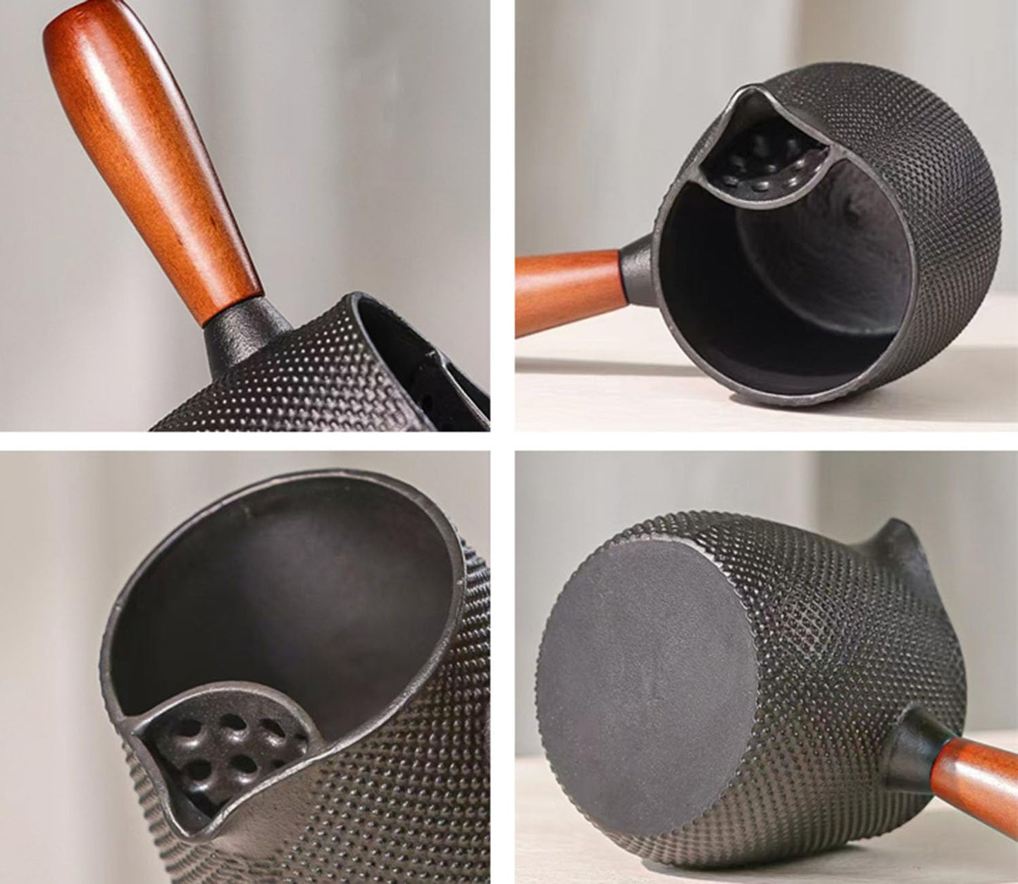 Beminh Cast Iron Teapot Stovetop-Tea Pourer Milk Pot Milk Steamer 20 oz-Loose Leaf Tetsubin with