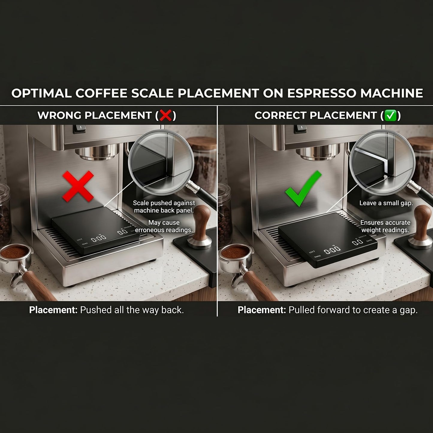 Coffee Scale with Timer, 0.1g Precision Mini Espresso Scale
