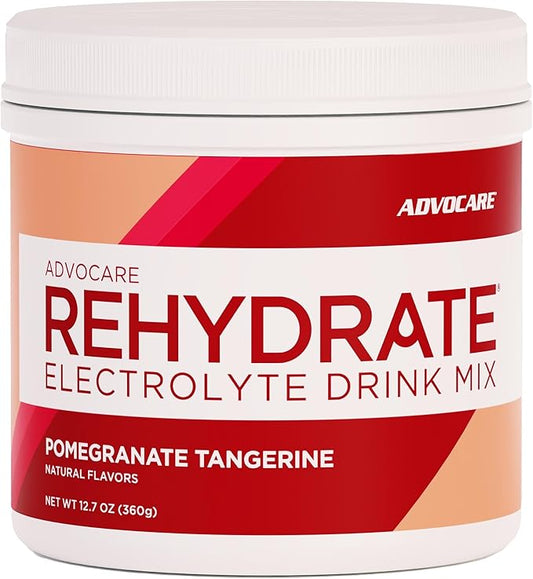AdvoCare Rehydrate Electrolyte Drink Mix - Hydration & Recovery Drink with Sodium, Potassium & More - Pomegranate Tangerine - 12.7 oz