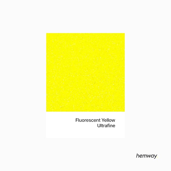Hemway Premium Glitter Shaker - Fluorescent Yellow | 130g Ultrafine Metallic Flake Sequins for Resin & Epoxy Crafts | Craft Supplies for Tumblers, Festival, Art