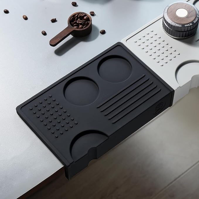 Coffee Expresso tamping mat,Food Grade Silicone, Waterproof Heat Resistant, Black