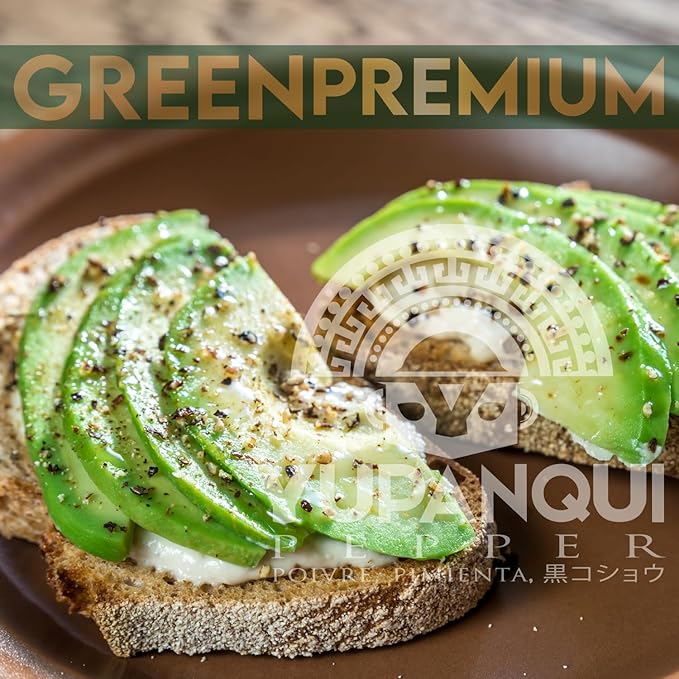 Green Peppercorn Grinder with Green Peppercorns Whole YUPANQUI - Refillable Gourmet Pepper Grinder with Peppercorns Organic Peppercorn - Pepper corns for grinder