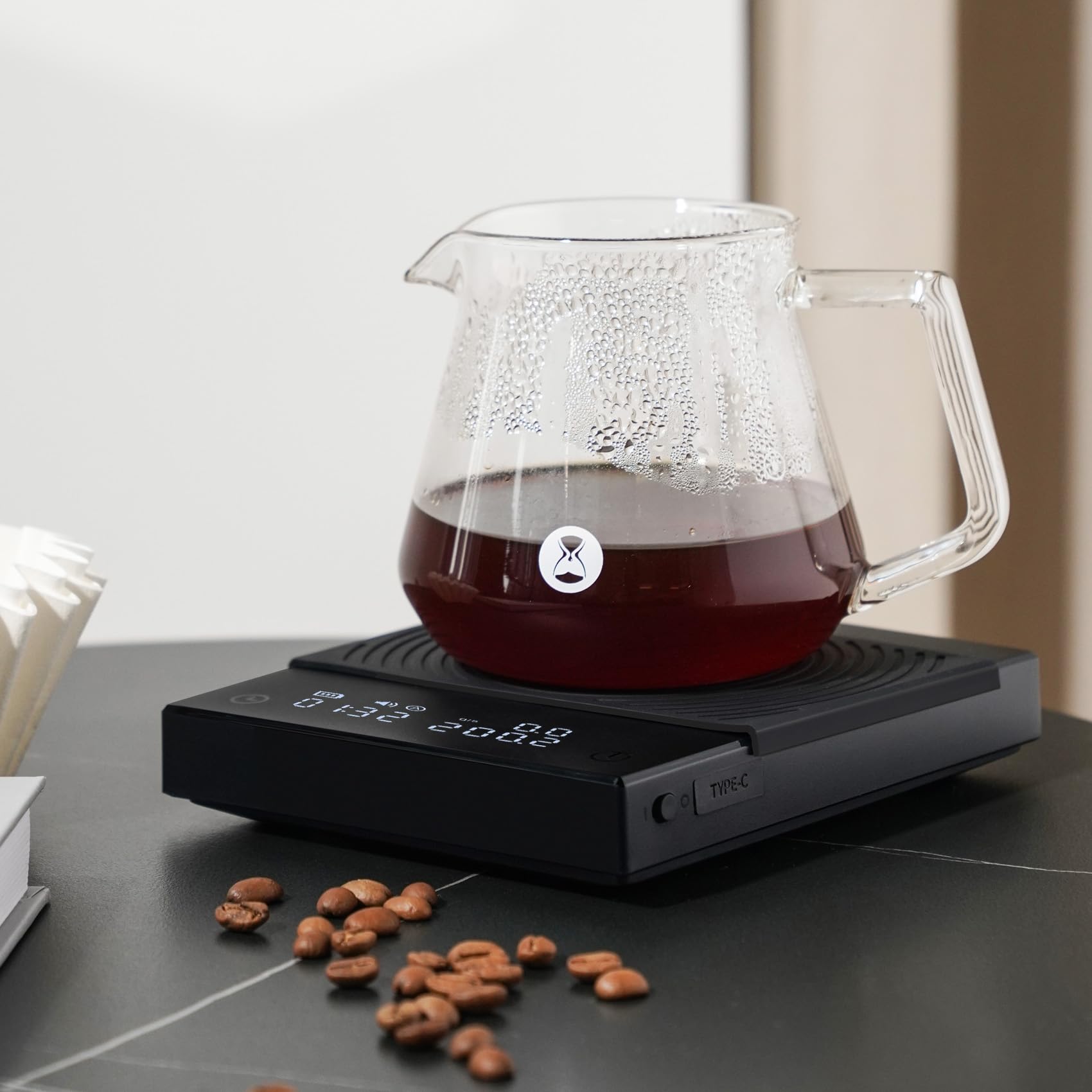 TIMEMORE Coffee Scale Basic 2.0 Electronic Espresso Scale with Water Flow Rate and Timer Function