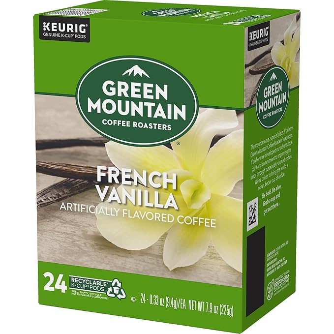 Green Mountain Coffee Roasters French Vanilla Coffee, Keurig Single-Serve K-Cup pods, Light Roast, 96 Count
