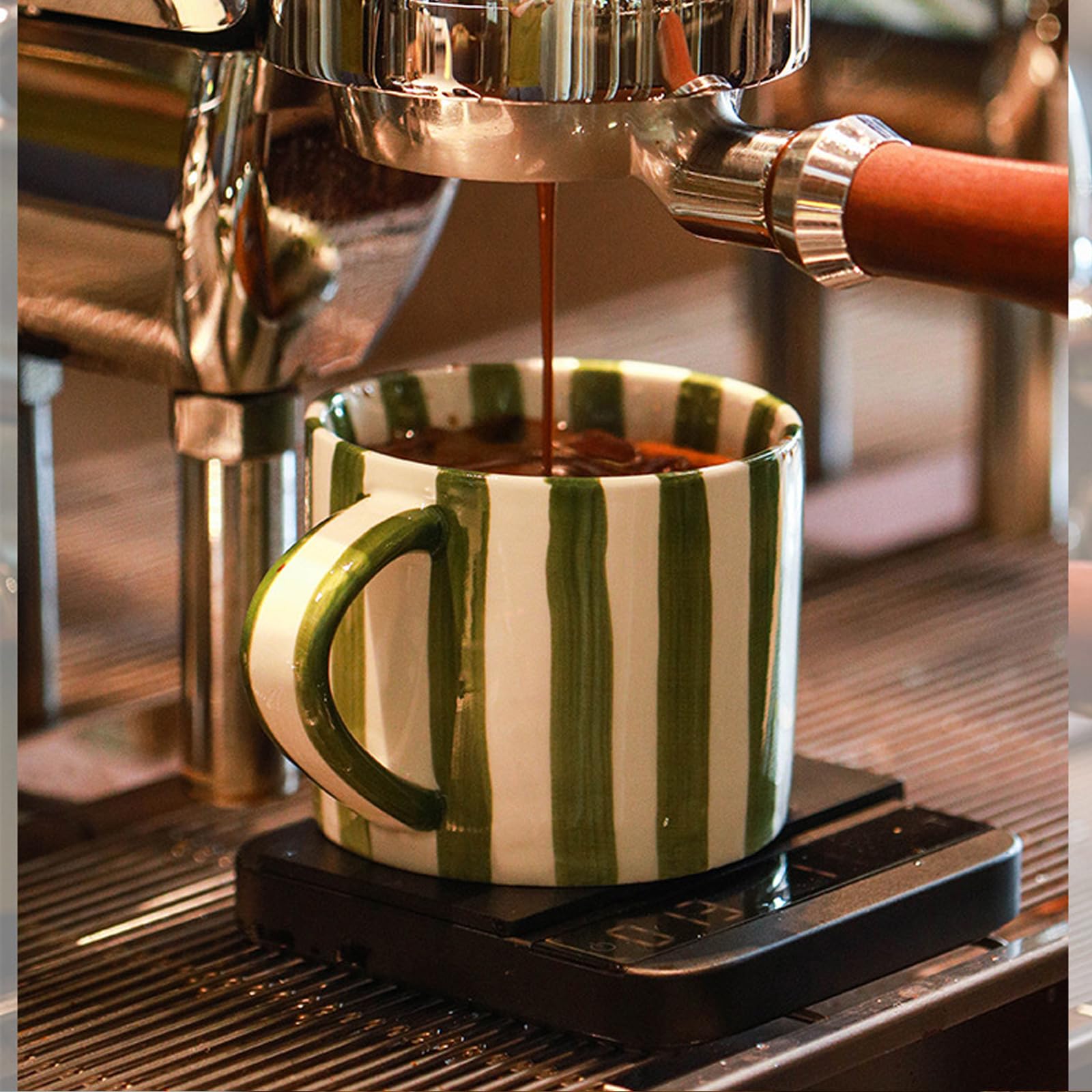 CACXKEP 8 Oz Coffee Mug Large Espresso Cups With Saucer Ceramic Coffee Mugs Porcelain Coffee Cup