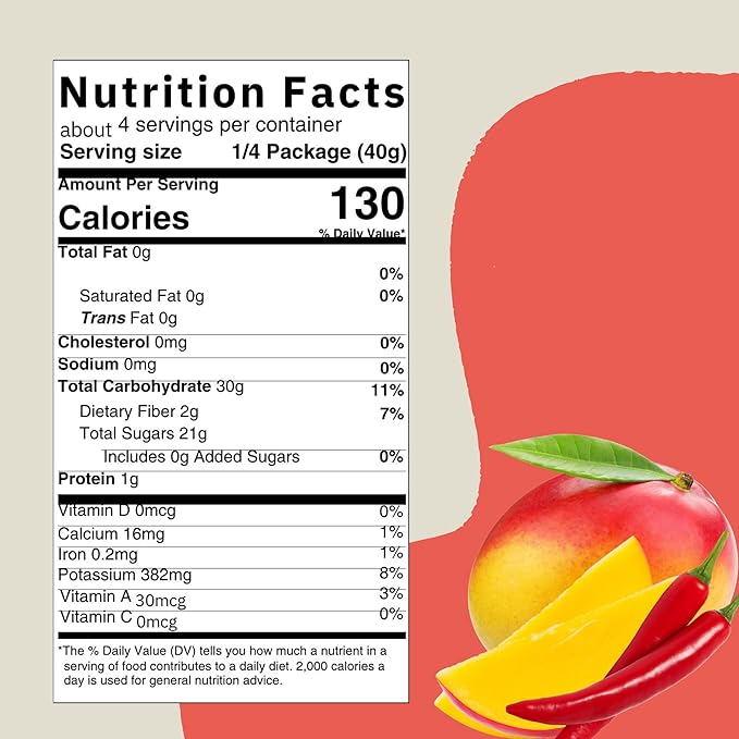 SOL SIMPLE Regenerative Organic Certified ® | Chili Mango | Three Ingredients | Vegan | Non-GMO | No Added Fair Trade | Fruit No Added | Fruit | No | Organic