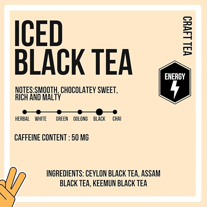 Revival Tea Company Iced Black Tea - 1 Gallon Sachets - Black Tea Blend of Ceylon, Assam and Keemun Black Teas - 15 Count