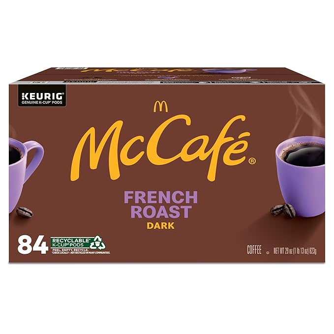 McCafe French Roast, Keurig Single Serve K-Cup Pods, Dark Roast Coffee Pods, 84 Count