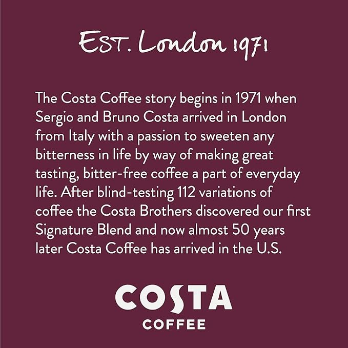 Costa Coffee Colombian Decaf Single Serve Pods - Single Origin - 60 ct Box