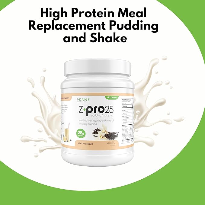 Z-Pro25 Protein Powder, 21.4 oz ??25g Casein & Whey Blend ??Low-Carb, High-Protein Meal Replacement Shake ??Muscle Recovery & Weight Management - 21 Vitamins & Minerals ??Vanilla