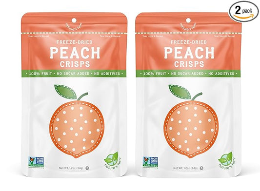 Nature???Turn Freeze-Dried Fruit Snacks, Peach Crisps, Pack of 2 (1.2 oz Each)